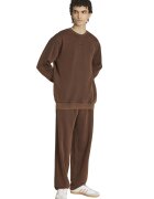 adidas Originals Свободен памучен суитшърт - Кафяв