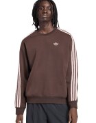 adidas Originals Свободен суитшърт Adicolor с 3 ивици - Тъмнокафяв/Светлорозов