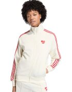 adidas Originals Свободен суитшърт с цип и лого - Червен/Бежов