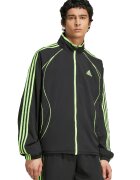 adidas Originals Свободен суитшърт със средновисока яка и цип - Черен/Лайм зелено