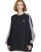 adidas Originals Уголемен суитшърт 3S с лого - Черен