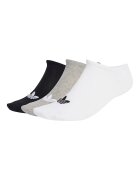 adidas Originals Унисекс чорапи до глезена с лого - 3 чифта Бял/Черен/Сив меланж
