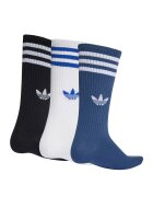 adidas Originals Унисекс дълги чорапи - 3 чифта Бял/Черен/Син
