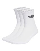 adidas Originals Унисекс дълги чорапи Crew - 3 чифта Бял
