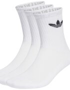 adidas Originals Унисекс дълги чорапи Crew - 3 чифта Бял