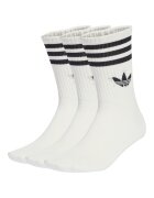 adidas Originals Унисекс дълги чорапи с лого - 3 чифта Бял/Черен