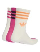 adidas Originals Унисекс дълги чорапи с лого - 3 чифта Бял/Оранжев/Фуксия