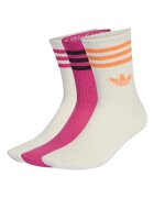 adidas Originals Унисекс дълги чорапи с лого - 3 чифта Бял/Оранжев/Фуксия
