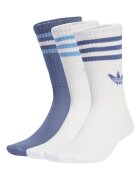 adidas Originals Унисекс дълги чорапи с лого - 3 чифта Бял/Прашно синьо/Светлосин
