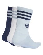 adidas Originals Унисекс дълги чорапи с лого - 3 чифта Бял/Ултрамарин синьо/Светлосин
