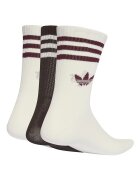 adidas Originals Унисекс дълги чорапи с лого - 3 чифта Коняк кафяв/Слонова кост
