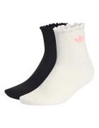 adidas Originals Унисекс къси чорапи Liberty 2 чифта Слонова кост/Черен