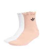 adidas Originals Унисекс набрани чорапи - 2 чифта Бял/Праскова