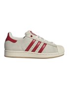 adidas Originals Велурени кецове Superstar II - Червен/Слонова кост