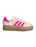 adidas Originals Велурени маратонки Gazelle Bold с мъхести детайли - Фуксия/Крем