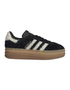 adidas Originals Велурени маратонки Gazelle Bold с мъхести детайли - Слонова кост/Черен