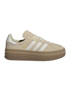 adidas Originals Велурени маратонки Gazelle Bold с равна платформа - Бял/Светло бежово