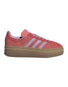 adidas Originals Велурени спортни обувки Gazelle Bold с равна платформа - Корал/Лилав/Карамел