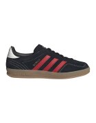 adidas Originals Велурени спортни обувки Gazelle Indoor с контрастно лого на петата - Червен/Черен/Карамел