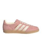 adidas Originals Велурени спортни обувки Gazelle с лого - Мръснобял/Прашно розово