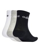 adidas Performance Чорапи с лого - 3 чифта Бял/Черен/Сив меланж