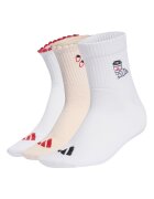 adidas Performance Чорапи с лого - 3 чифта Червен/Бял/Праскова