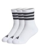 adidas Performance Дълги чорапи с омекотена стелка - 3 чифта Бял/Черен