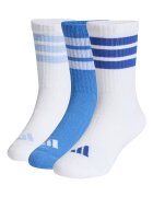 adidas Performance Дълги чорапи с омекотена стелка - 3 чифта Бял/Син