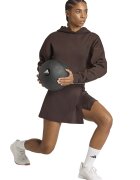 adidas Performance Фитнес худи с лого - Тъмнокафяв