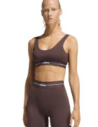 adidas Performance Фитнес сутиен Hyperglam с лека поддръжка Тъмнокафяв