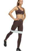 adidas Performance Фитнес сутиен Hyperglam с лека поддръжка Тъмнокафяв