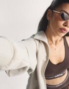 adidas Performance Фитнес сутиен Hyperglam с лека поддръжка Тъмнокафяв