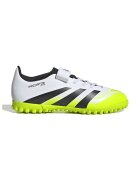 adidas Performance Футболни обувки Predator Club с велкро - Избеляло черно/Електриково Зелено/Бял
