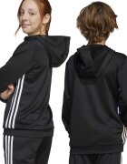 adidas Performance Футболно худи с къс цип Бял/Черен