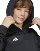 adidas Performance Футболно худи с къс цип Бял/Черен