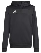 adidas Performance Футболно худи с къс цип Бял/Черен