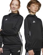 adidas Performance Футболно худи с къс цип Бял/Черен