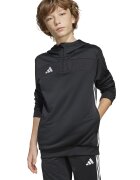 adidas Performance Футболно худи с къс цип Бял/Черен
