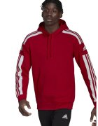adidas Performance Футболно худи с лого встрани - Тъмночервен