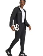 adidas Performance Футболно яке с качулка и лого Черен/Tъмносив
