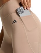 adidas Performance Къс фитнес клин с лого Светлокафяв
