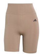 adidas Performance Къс фитнес клин с лого Светлокафяв