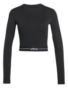 adidas Performance Къса тренировъчна блуза Hyperglam Черен