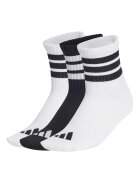 adidas Performance Къси чорапи 3 чифта Бял/Черен