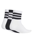 adidas Performance Къси чорапи 3 чифта Бял/Черен