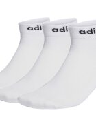 adidas Performance Къси чорапи 3 чифта Бял/Черен