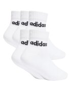 adidas Performance Къси чорапи с лого - 5 чифта Бял