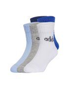 adidas Performance Къси чорапи с лого - 5 чифта Бял/Сив/Син