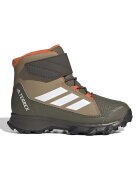 adidas Performance Непромокаеми боти Terrex Snow с велкро Бял/Маслинено зелено
