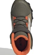 adidas Performance Непромокаеми боти Terrex Snow с велкро Бял/Маслинено зелено